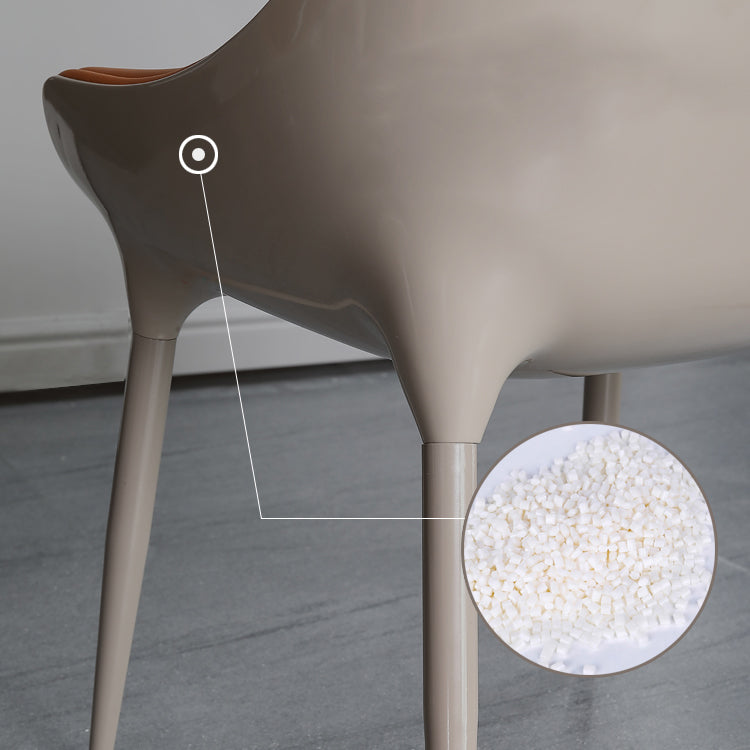 Contemporary Style Dining Side Chair Kitchen Arm Side Chairs with Metal Legs