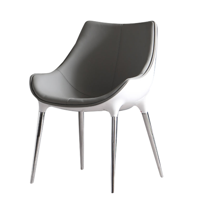 Contemporary Style Dining Side Chair Kitchen Arm Side Chairs with Metal Legs
