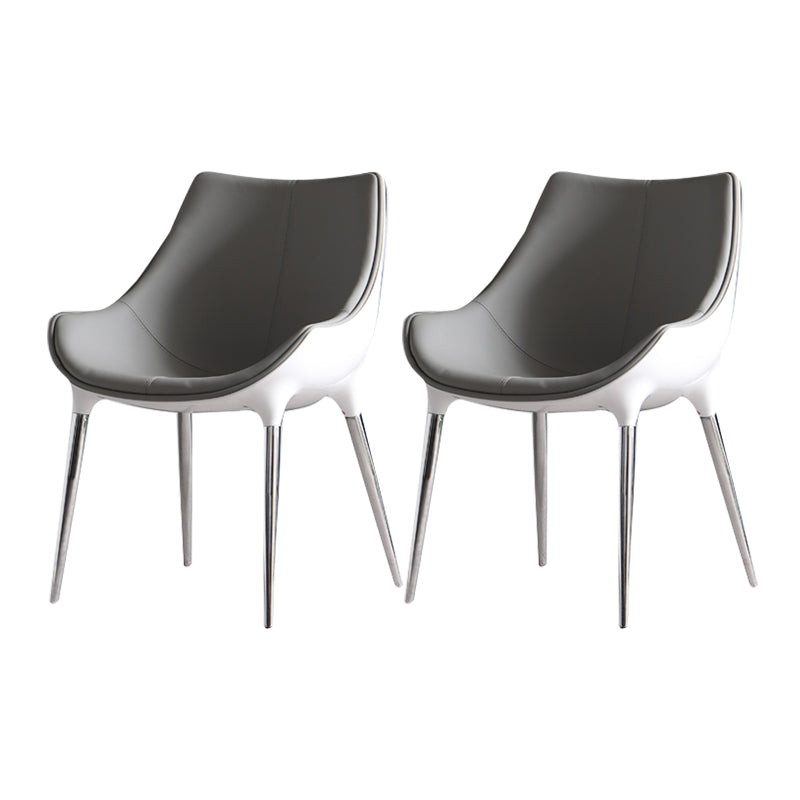 Contemporary Style Dining Side Chair Kitchen Arm Side Chairs with Metal Legs