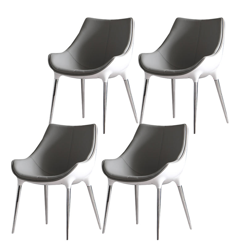 Contemporary Style Dining Side Chair Kitchen Arm Side Chairs with Metal Legs