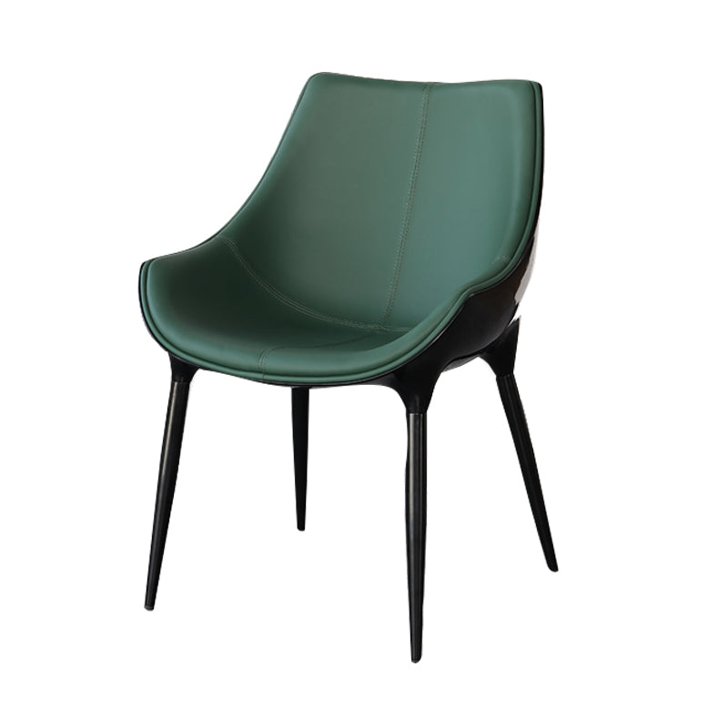 Contemporary Style Dining Side Chair Kitchen Arm Side Chairs with Metal Legs
