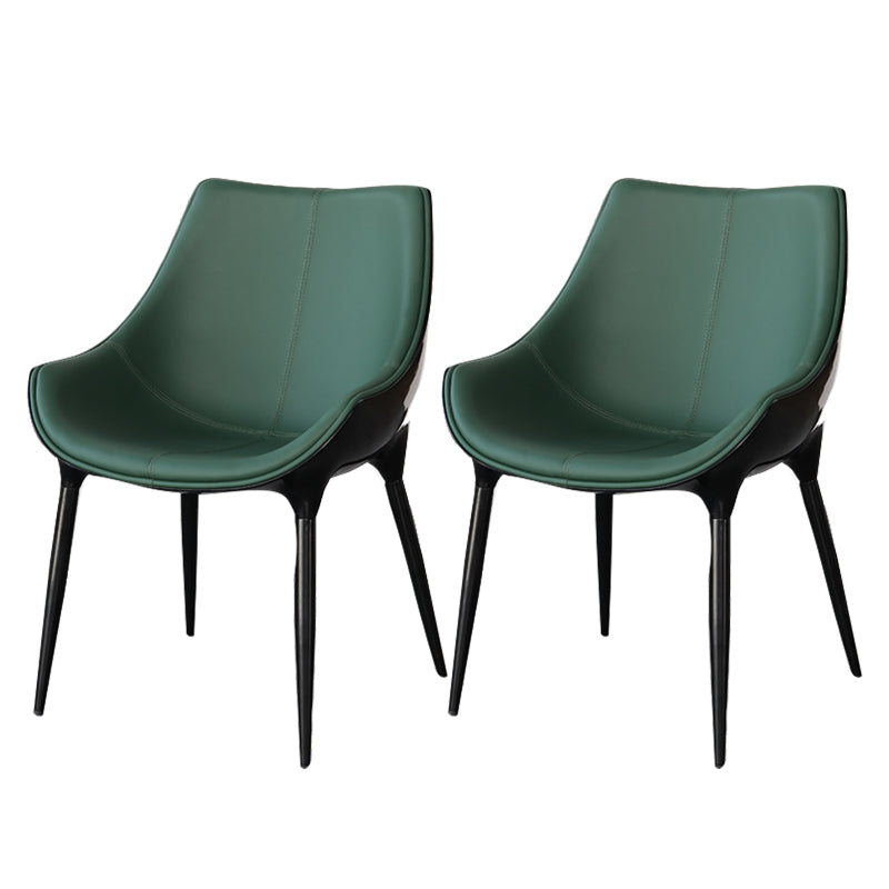 Contemporary Style Dining Side Chair Kitchen Arm Side Chairs with Metal Legs