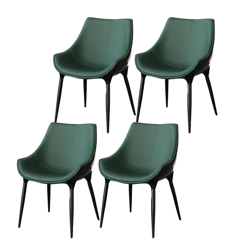 Contemporary Style Dining Side Chair Kitchen Arm Side Chairs with Metal Legs