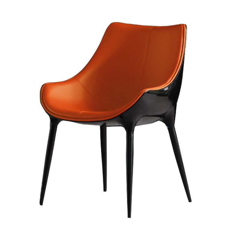 Contemporary Style Dining Side Chair Kitchen Arm Side Chairs with Metal Legs