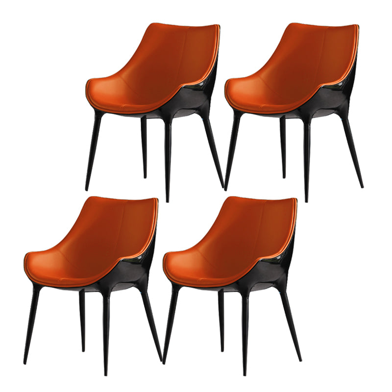 Contemporary Style Dining Side Chair Kitchen Arm Side Chairs with Metal Legs