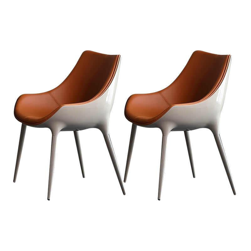 Contemporary Style Dining Side Chair Kitchen Arm Side Chairs with Metal Legs