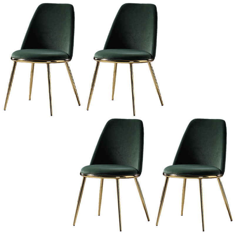 Sillas de comedor de estilo nórdico, silla sin brazos de cocina con patas de metal