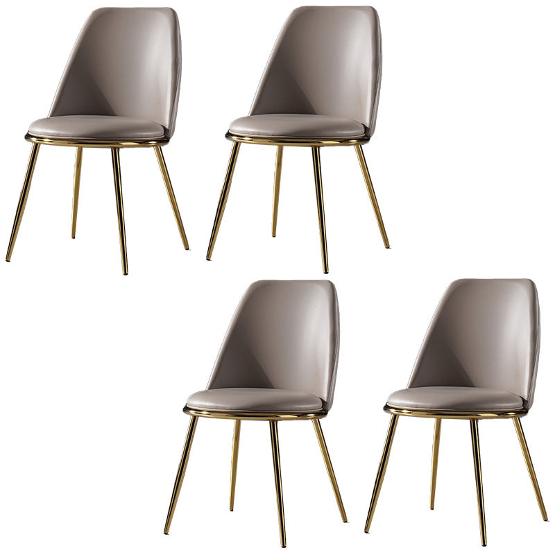 Sillas de comedor de estilo nórdico, silla sin brazos de cocina con patas de metal