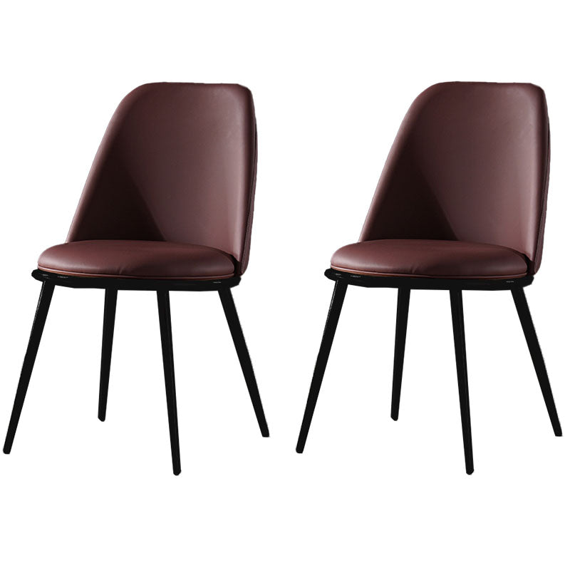 Sillas de comedor de estilo nórdico, silla sin brazos de cocina con patas de metal