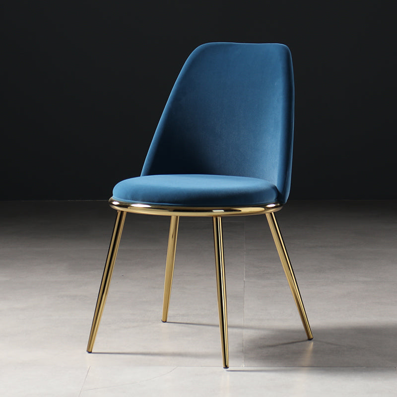 Sillas de comedor de estilo nórdico, silla sin brazos de cocina con patas de metal