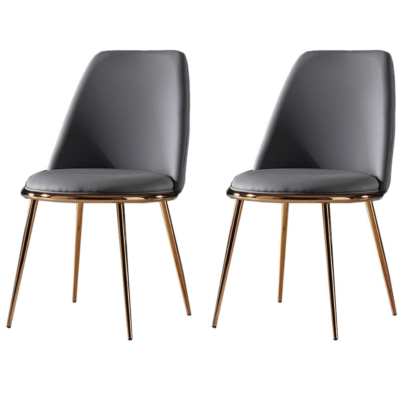 Sillas de comedor de estilo nórdico, silla sin brazos de cocina con patas de metal