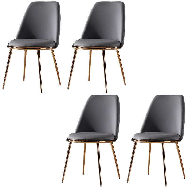 Sillas de comedor de estilo nórdico, silla sin brazos de cocina con patas de metal