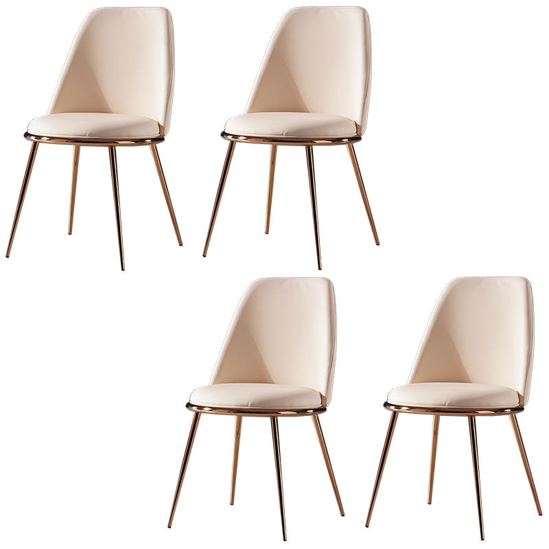 Sillas de comedor de estilo nórdico, silla sin brazos de cocina con patas de metal