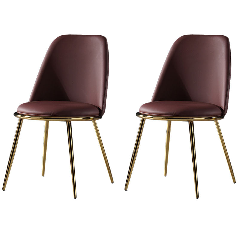 Sillas de comedor de estilo nórdico, silla sin brazos de cocina con patas de metal
