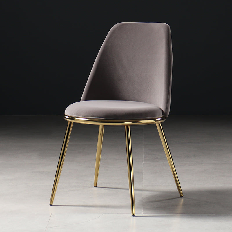 Sillas de comedor de estilo nórdico, silla sin brazos de cocina con patas de metal