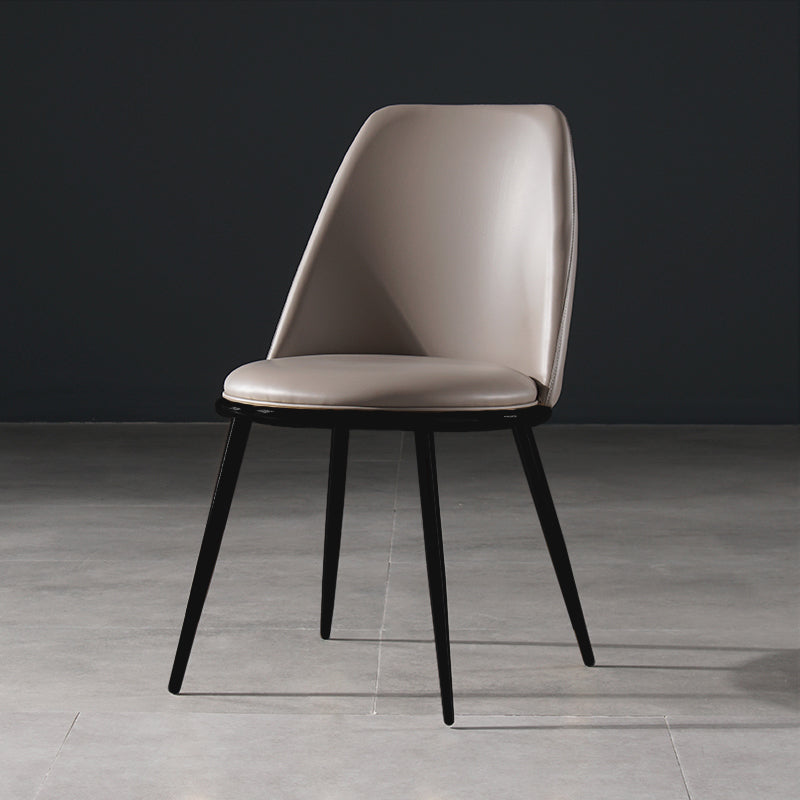 Sillas de comedor de estilo nórdico, silla sin brazos de cocina con patas de metal