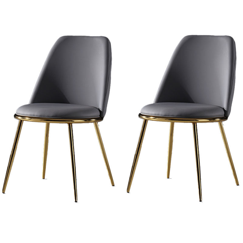Sillas de comedor de estilo nórdico, silla sin brazos de cocina con patas de metal