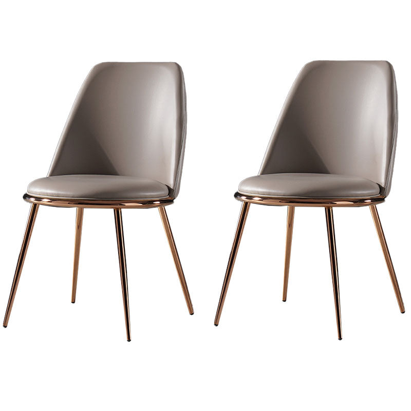 Sillas de comedor de estilo nórdico, silla sin brazos de cocina con patas de metal
