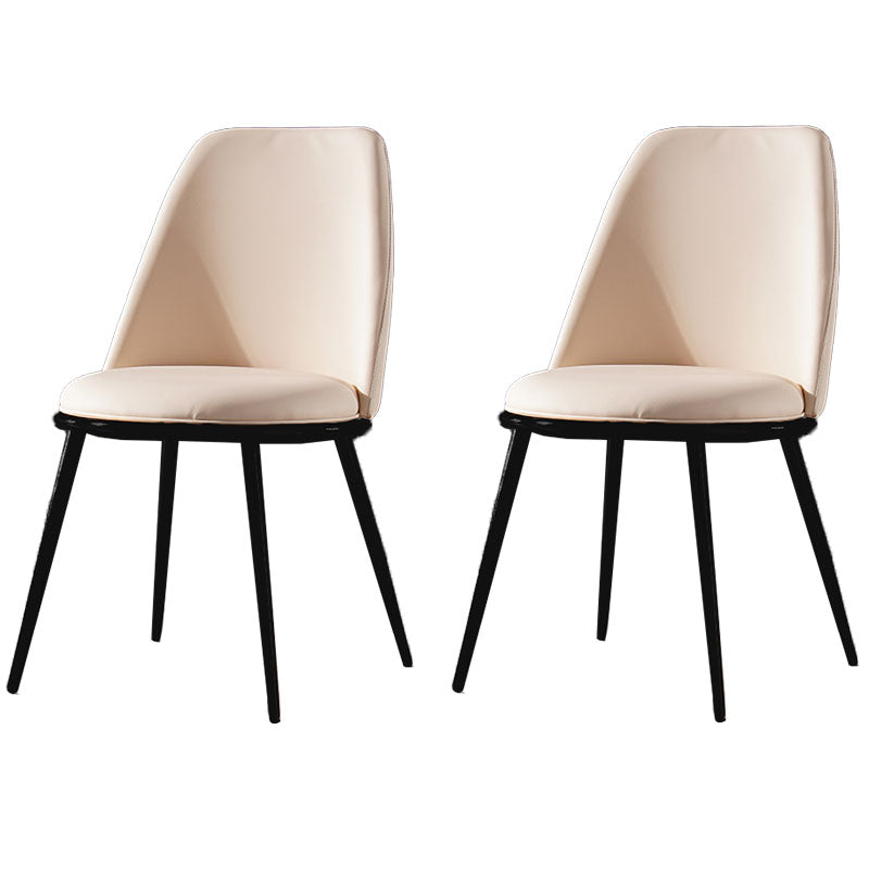 Sillas de comedor de estilo nórdico, silla sin brazos de cocina con patas de metal