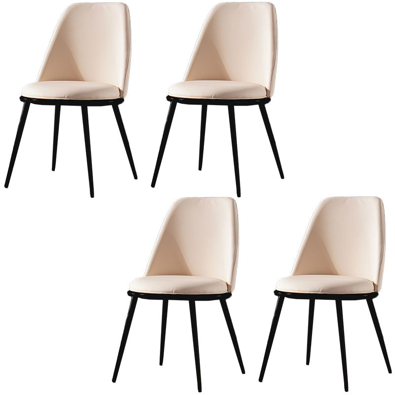 Sillas de comedor de estilo nórdico, silla sin brazos de cocina con patas de metal