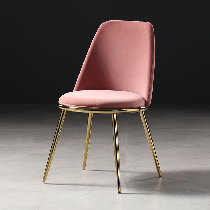 Sillas de comedor de estilo nórdico, silla sin brazos de cocina con patas de metal
