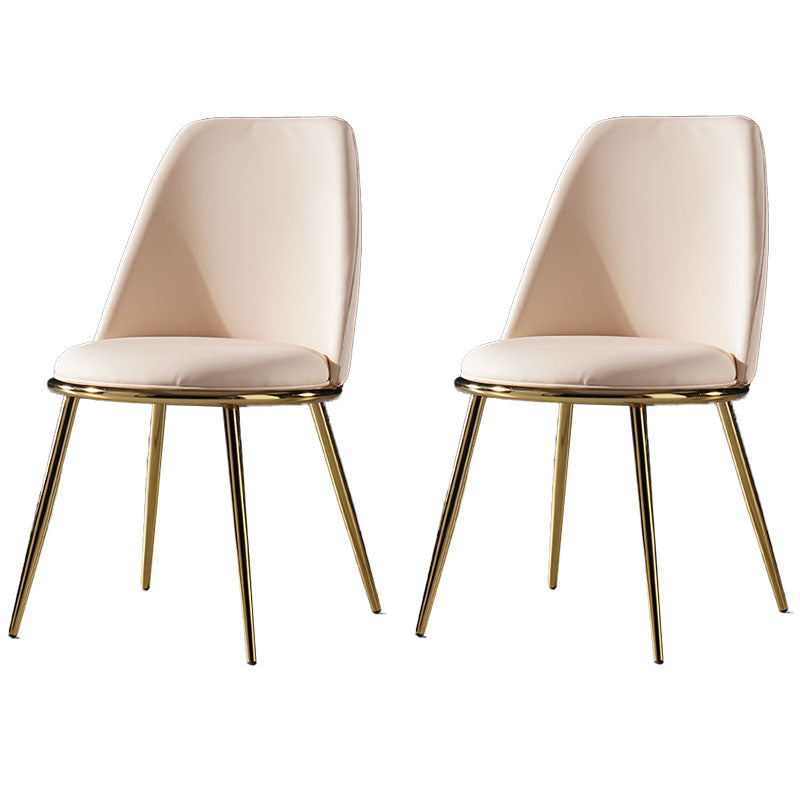 Sillas de comedor de estilo nórdico, silla sin brazos de cocina con patas de metal