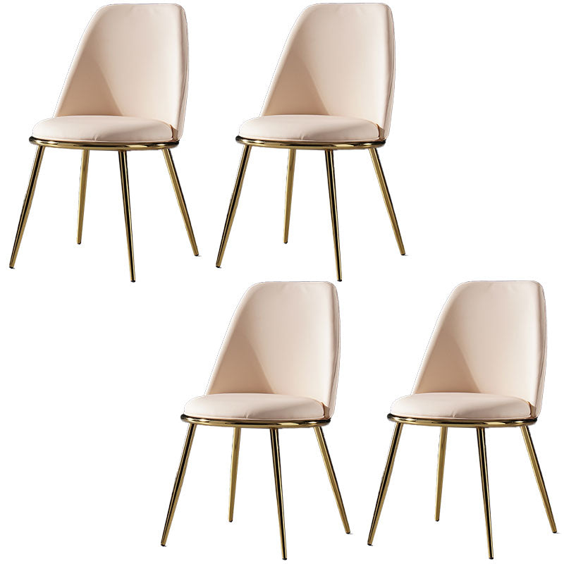 Sillas de comedor de estilo nórdico, silla sin brazos de cocina con patas de metal