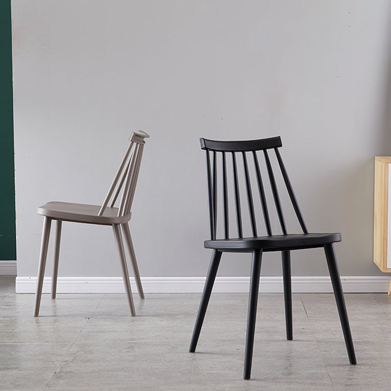 Sedia laterale di plastica contemporanea finitura opaca sedia a tasso da bordo interno