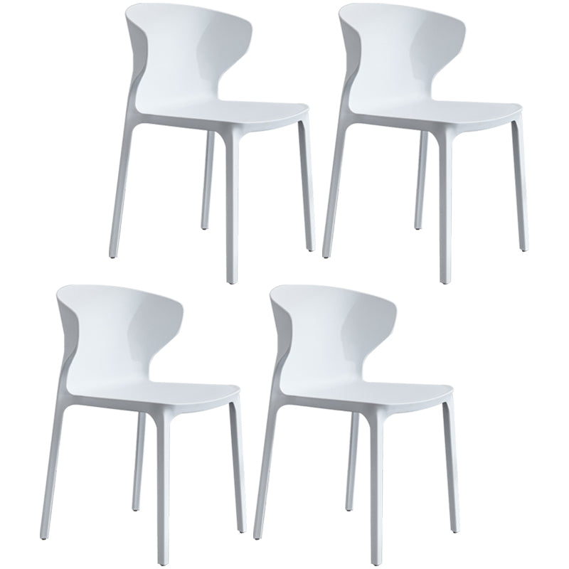 Silla lateral de plástico moderna para interiores y exteriores, silla con respaldo
