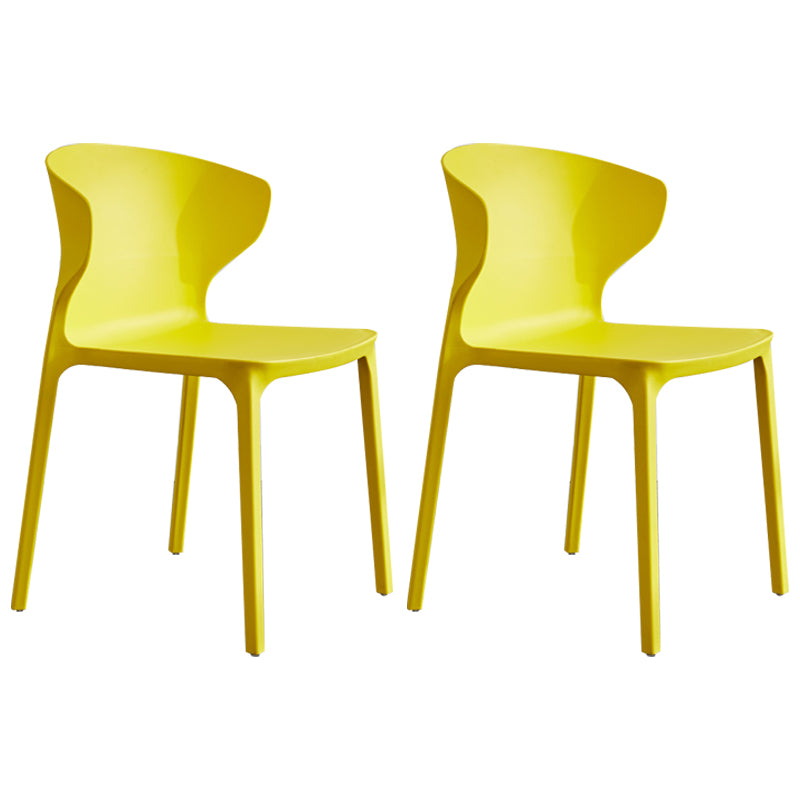 Silla lateral de plástico moderna para interiores y exteriores, silla con respaldo