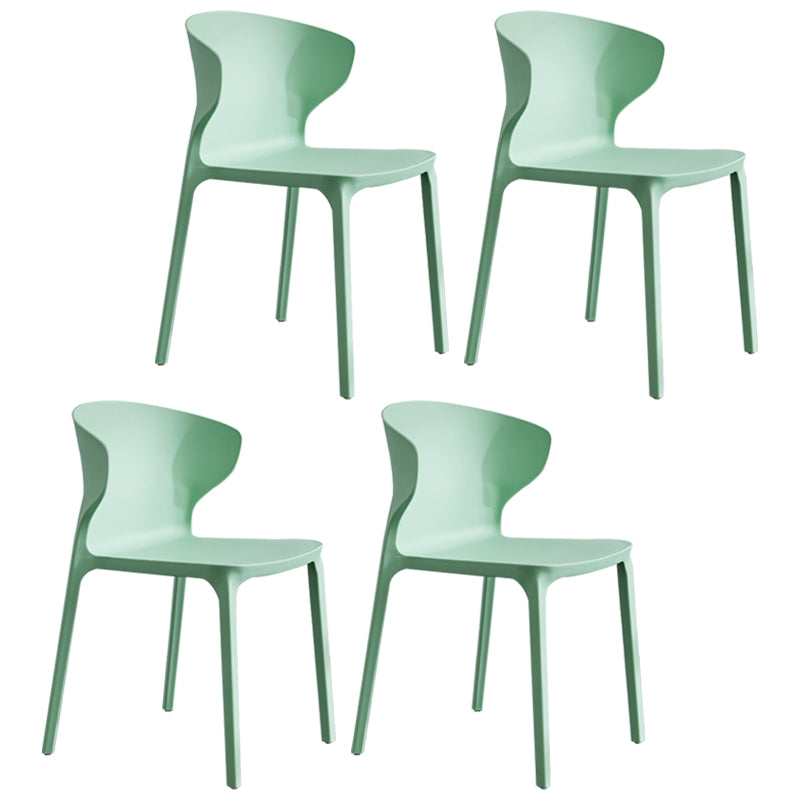 Silla lateral de plástico moderna para interiores y exteriores, silla con respaldo