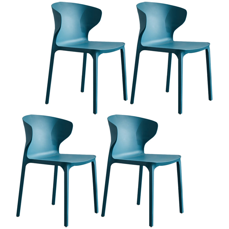 Silla lateral de plástico moderna para interiores y exteriores, silla con respaldo