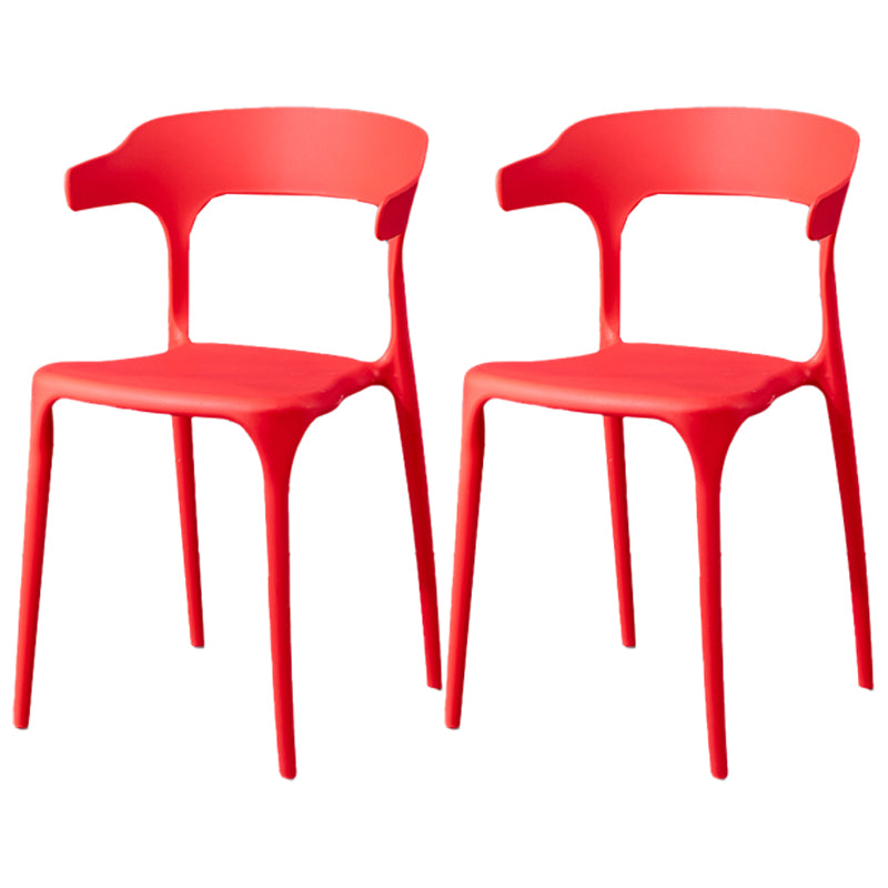 Silla de comedor plástica contemporánea del final mate de la silla del brazo de la parte posterior abierta del restaurante