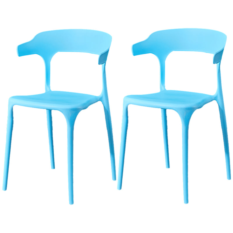 Silla de comedor plástica contemporánea del final mate de la silla del brazo de la parte posterior abierta del restaurante