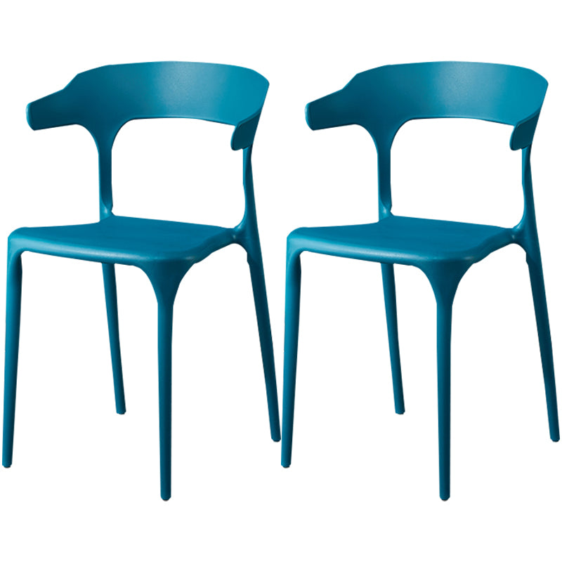 Silla de comedor plástica contemporánea del final mate de la silla del brazo de la parte posterior abierta del restaurante
