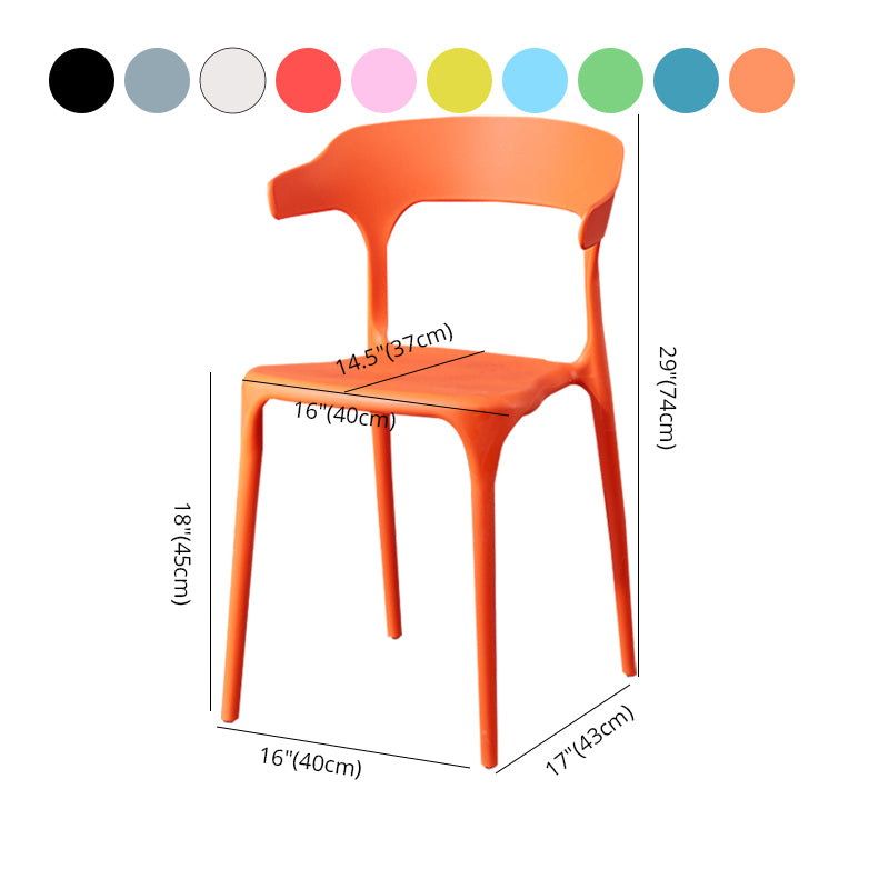 Silla de comedor plástica contemporánea del final mate de la silla del brazo de la parte posterior abierta del restaurante