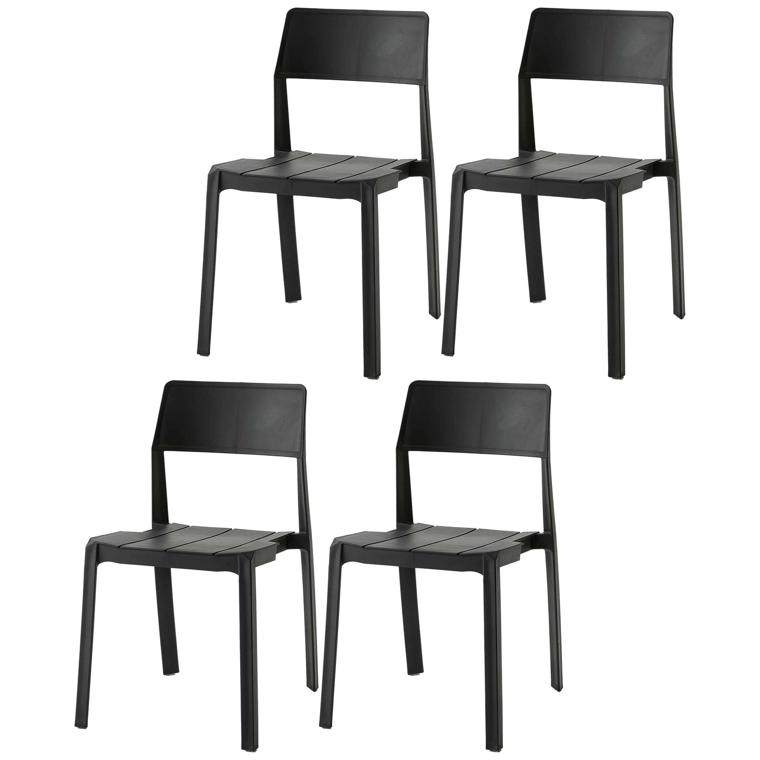 Scandinavische open achterkant Matte afwerking Plastic eetkamerstoel voor thuis