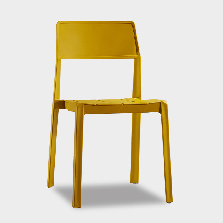 Scandinavische open achterkant Matte afwerking Plastic eetkamerstoel voor thuis