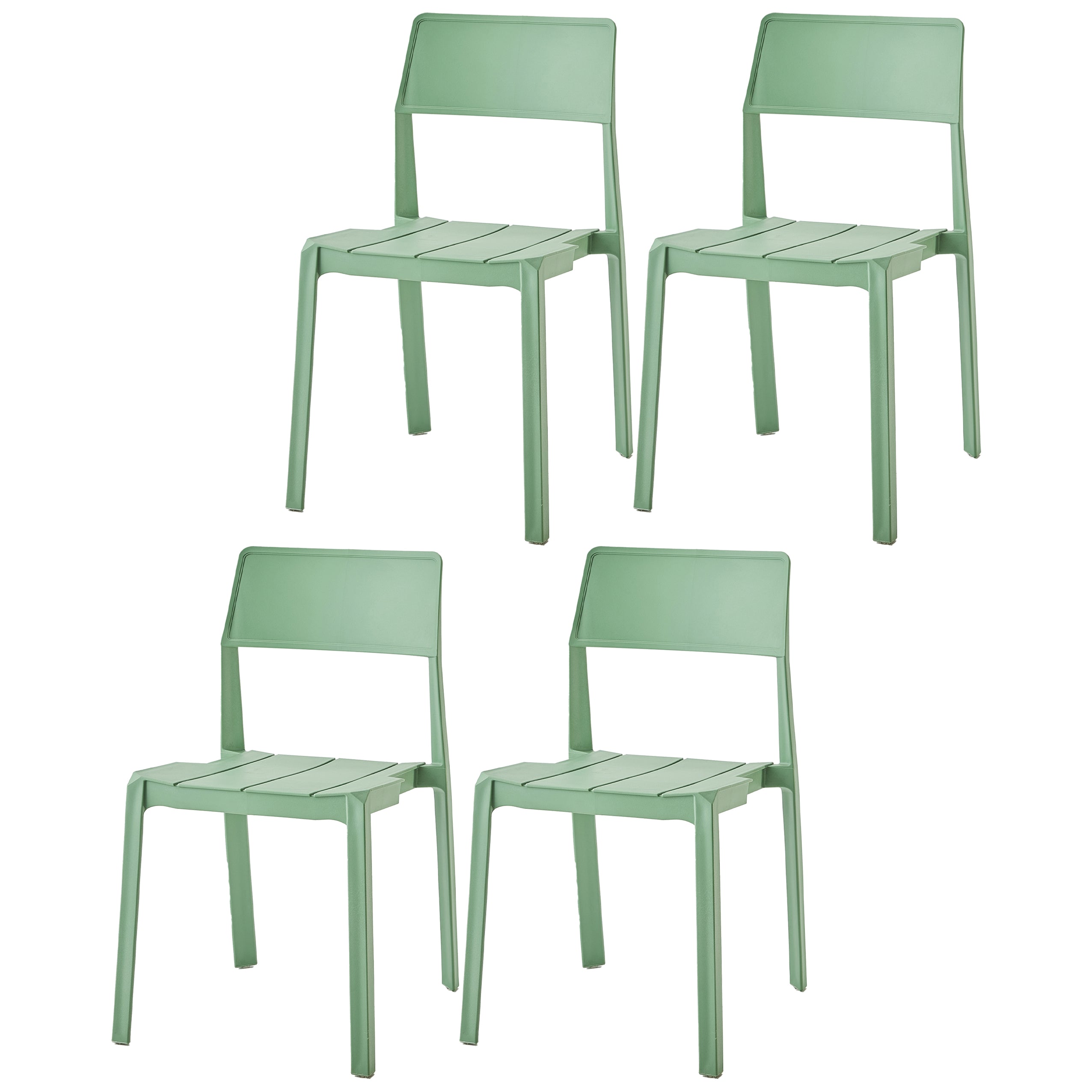 Scandinavische open achterkant Matte afwerking Plastic eetkamerstoel voor thuis