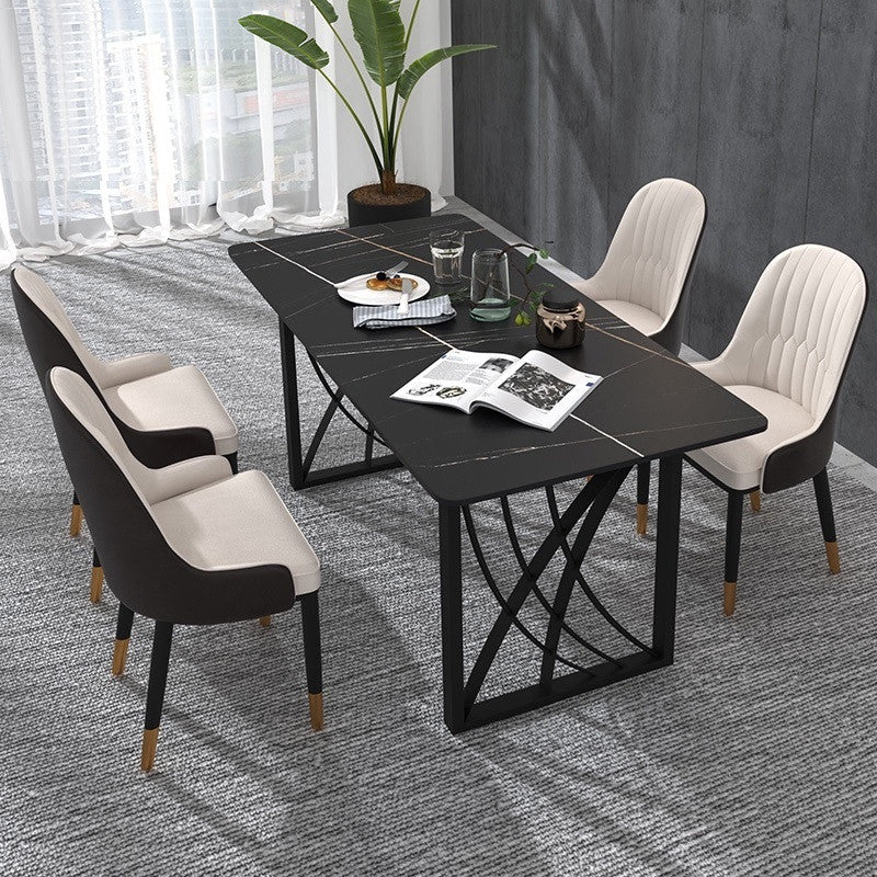 1/2/4/5/7 Pieces Dinette Set Modern Sintered Stone Dining Table Set with Chairs