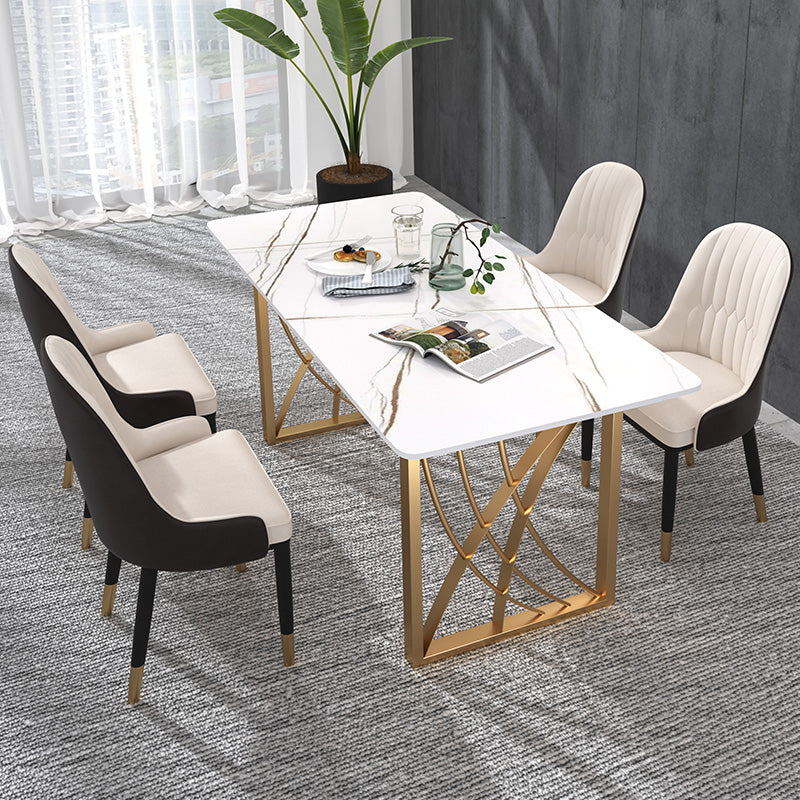 1/2/4/5/7 Pieces Dinette Set Modern Sintered Stone Dining Table Set with Chairs