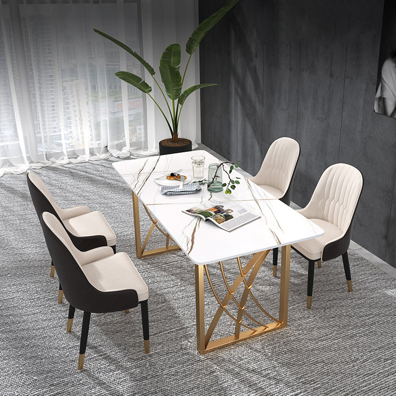 1/2/4/5/7 Pieces Dinette Set Modern Sintered Stone Dining Table Set with Chairs