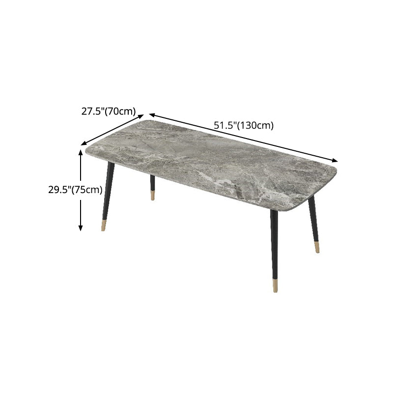 Nordic 1/2/3/5/7 Pieces Dining Set with Sintered Stone Table and Leather Chairs Dining Set