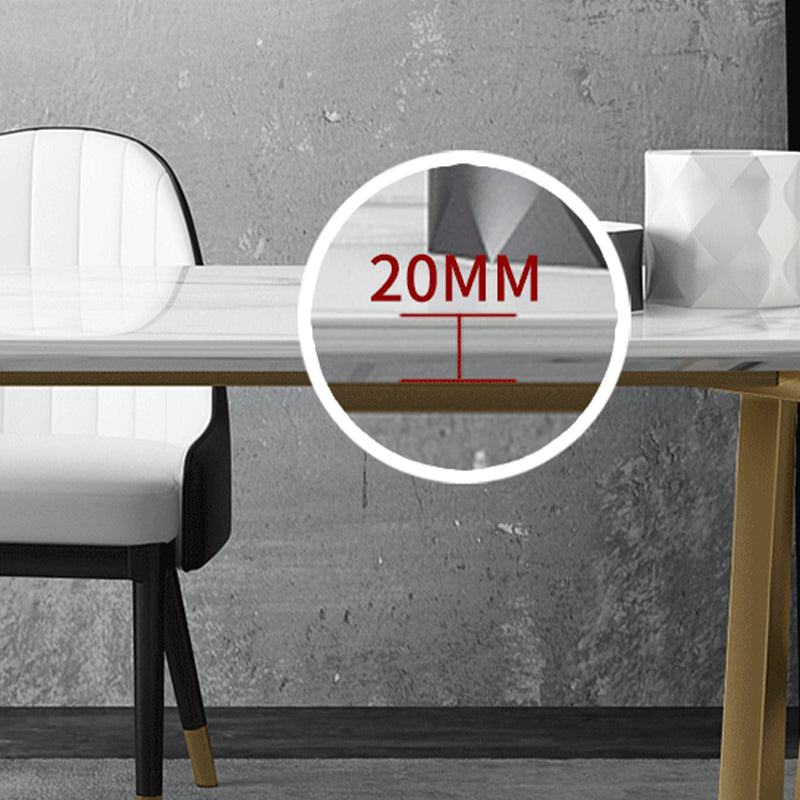 Glam 1/5/7 Pieces Dining Set Sintered Stone Dining Table for Home Use