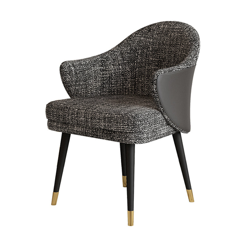 1/5 Pcs Metal Modern Dining Room Set with Round Table and Arm Chairs Dining Set