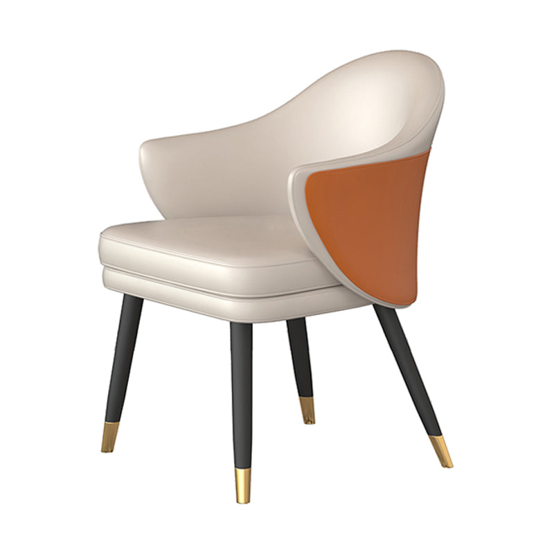 1/5 Pcs Metal Modern Dining Room Set with Round Table and Arm Chairs Dining Set