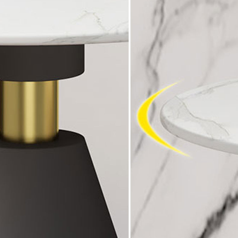 1/5 Pcs Metal Modern Dining Room Set with Round Table and Arm Chairs Dining Set