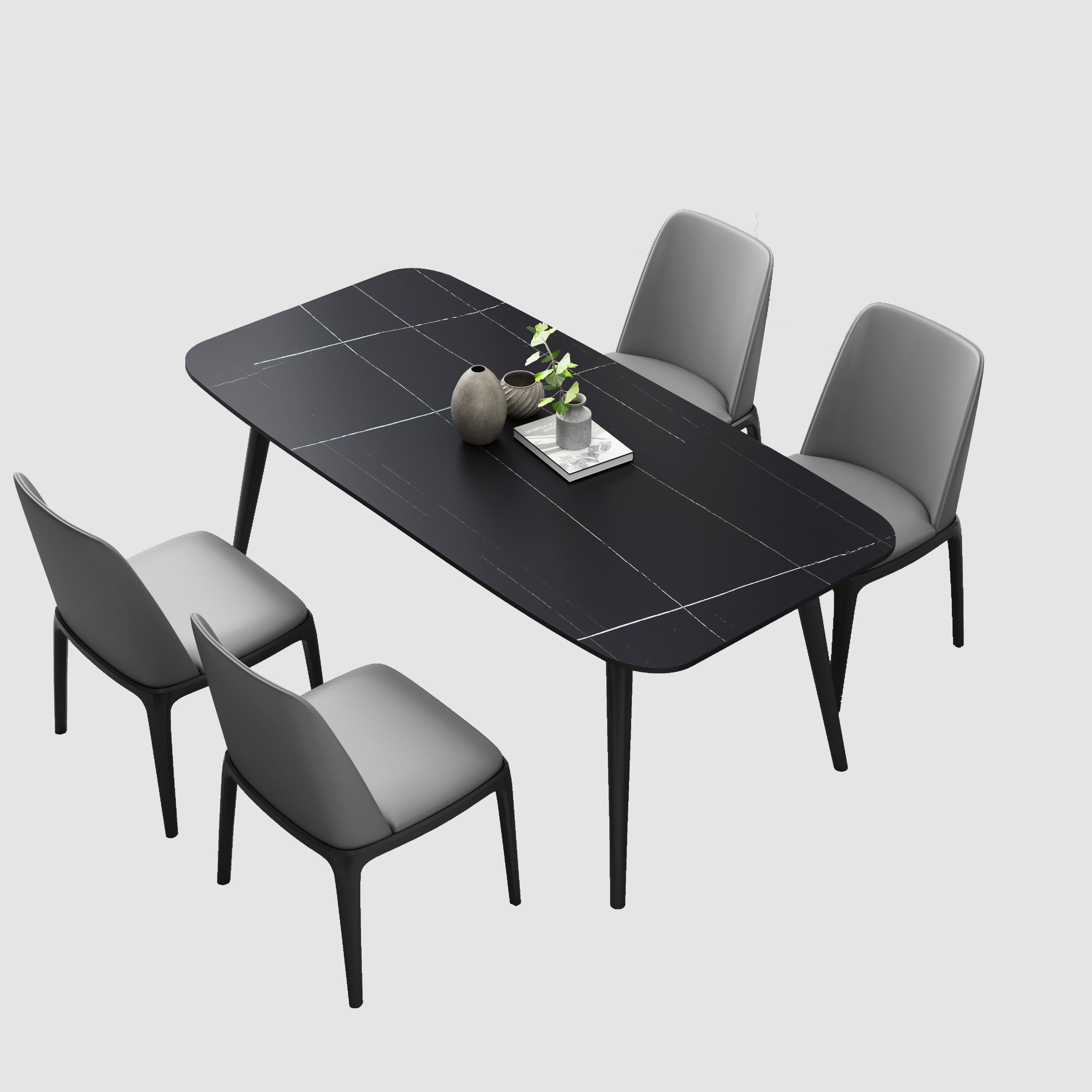 Modern 1/2/3/5/7 Pieces Dining Set Sintered Stone Dining Table Set