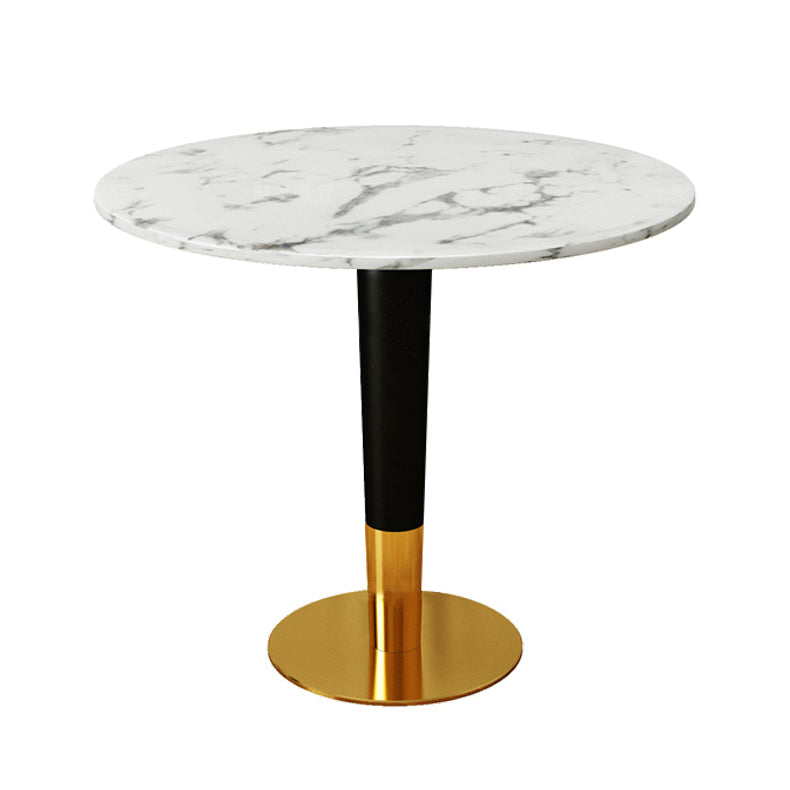 1/2/4/5 Pcs Metal Glam Style Dining Set with Round Table Dinette Set