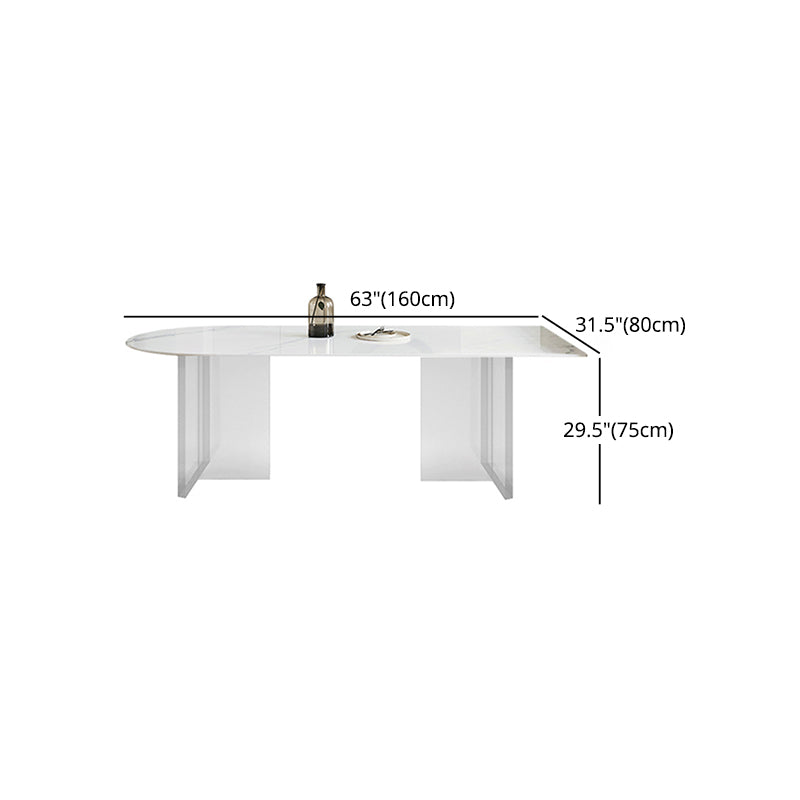 Modern 1/2/3/4/5 Pieces Dining Set Rectangle Acrylic Dining Table Set